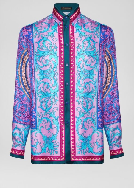 Camasi Versace Le Pop Classique Print Silk Twill Barbati | KOXCSNE-16